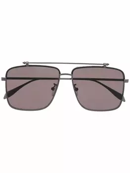 Alexander McQueen Eyewear солнцезащитные очки-пилоты с затемненными линзами, черный