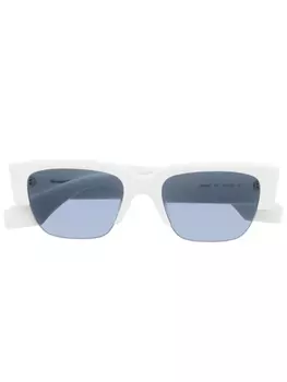 Alexander McQueen Eyewear солнцезащитные очки с логотипом, белый
