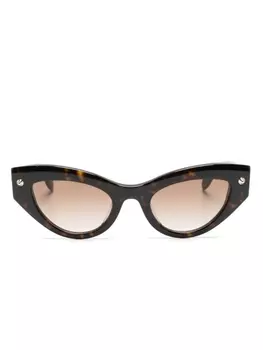 Alexander McQueen Eyewear солнцезащитные очки с заклепками-шипами, черный