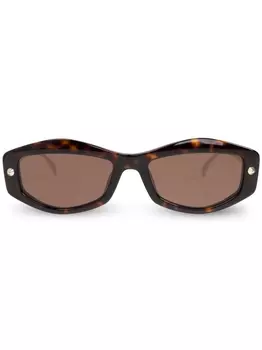Alexander McQueen Eyewear солнцезащитные очки Spike, коричневый