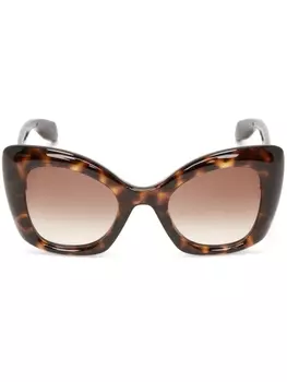 Alexander McQueen Eyewear солнцезащитные очки в оправе 'кошачий глаз', коричневый