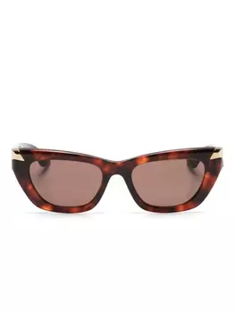 Alexander McQueen Eyewear солнцезащитные очки в оправе 'кошачий глаз', коричневый