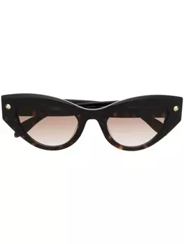Alexander McQueen Eyewear солнцезащитные очки в оправе 'кошачий глаз', коричневый