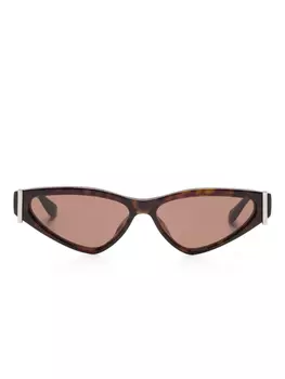 Alexander McQueen Eyewear солнцезащитные очки в оправе 'кошачий глаз', коричневый