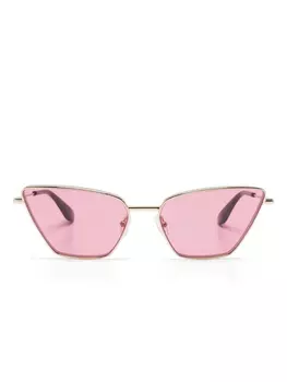 Alexander McQueen Eyewear солнцезащитные очки в оправе 'кошачий глаз', золотой