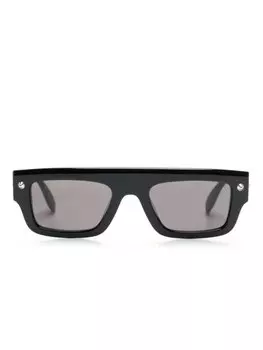 Alexander McQueen Eyewear солнцезащитные очки в прямоугольной оправе, черный