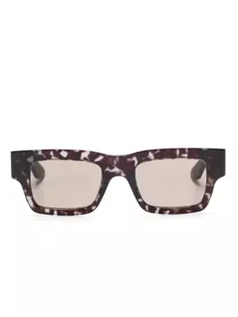 Alexander McQueen Eyewear солнцезащитные очки в прямоугольной оправе, черный