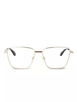Alexander McQueen Eyewear square-frame очки, золотой