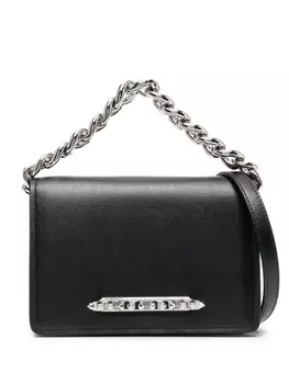 Alexander McQueen Four Ring Chain bag, черный
