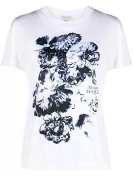 Alexander McQueen футболка Chiaroscuro, белый