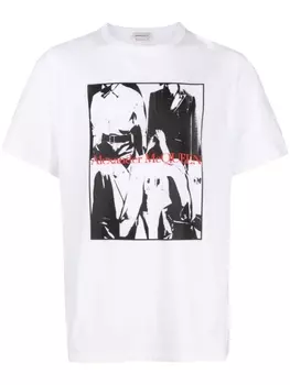 Alexander McQueen футболка с фотопринтом, белый