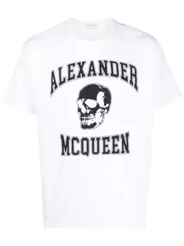 Alexander McQueen футболка с логотипом, белый