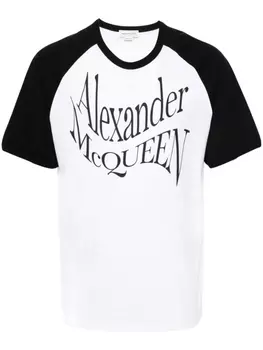 Alexander McQueen футболка с логотипом, белый