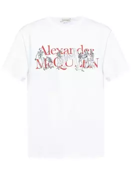 Alexander McQueen футболка с логотипом, белый