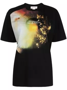 Alexander McQueen футболка с логотипом, черный