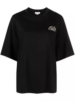 Alexander McQueen футболка с логотипом, черный