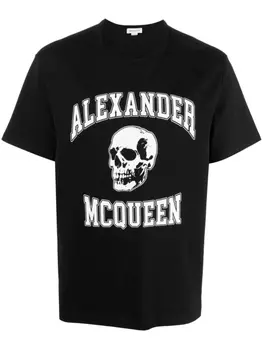 Alexander McQueen футболка с логотипом, черный