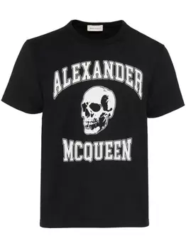 Alexander McQueen футболка с логотипом, черный