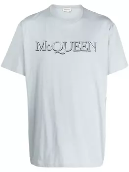Alexander McQueen футболка с логотипом, серый
