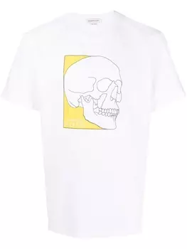 Alexander McQueen футболка с принтом, белый