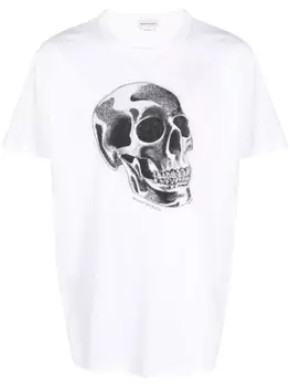 Alexander McQueen футболка с принтом, белый