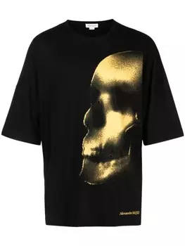 Alexander McQueen футболка с принтом Skull, черный