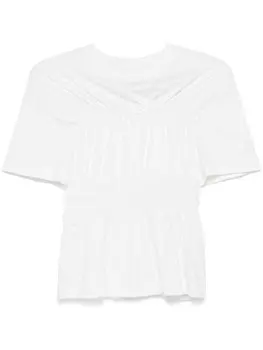 Alexander McQueen футболка со сборками, белый