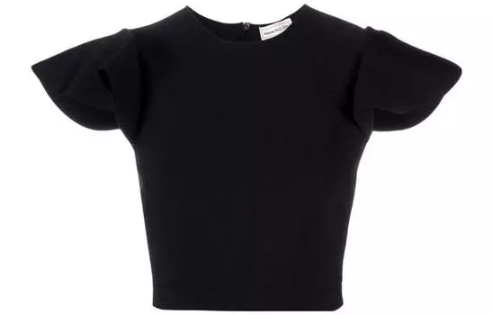 Alexander McQueen Футболка SS23 женская черная