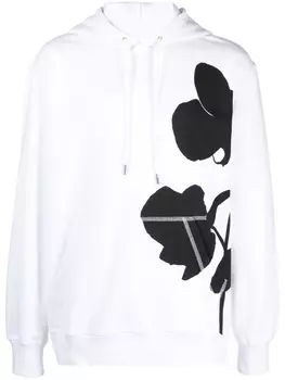 Alexander McQueen худи с графичным принтом, белый