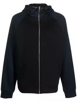 Alexander McQueen худи в стиле колор-блок на молнии, черный