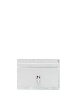 Alexander McQueen картхолдер с декором Skull, серый