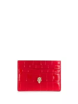 Alexander McQueen картхолдер Skull, красный