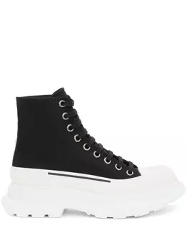 Alexander McQueen кеды на платформе, черный