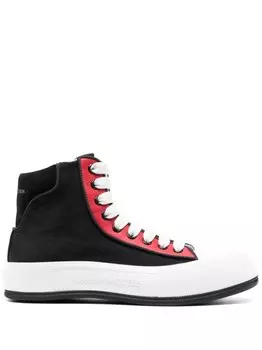 Alexander McQueen кеды Tread Slick на шнуровке, черный
