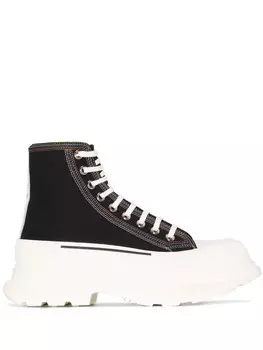 Alexander McQueen кеды Tread Slick на шнуровке, черный
