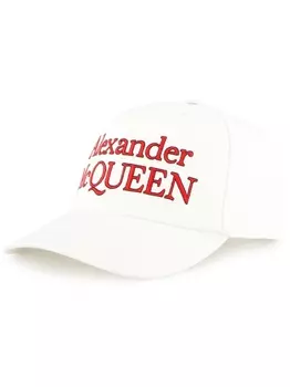 Alexander McQueen кепка с логотипом, белый