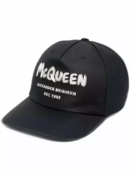 Alexander McQueen кепка с логотипом, черный