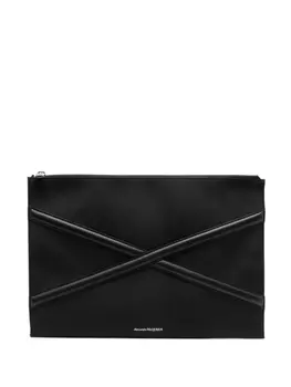 Alexander McQueen клатч Harness с логотипом, черный
