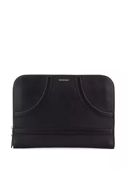 Alexander McQueen клатч на молнии, черный