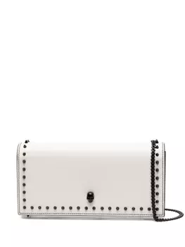 Alexander McQueen клатч с декором Skull, белый