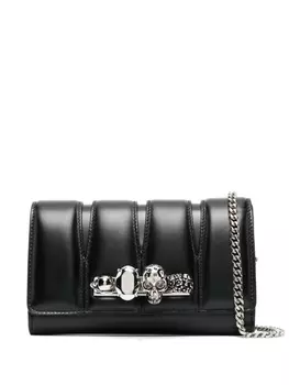 Alexander McQueen клатч с декором Skull, черный