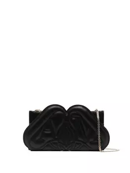 Alexander McQueen кошелек на цепочке с тисненым логотипом, черный