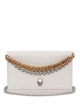 Alexander McQueen кошелек с декором Skull, нейтральный цвет
