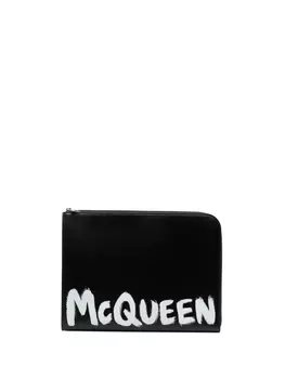 Alexander McQueen кошелек с логотипом, черный