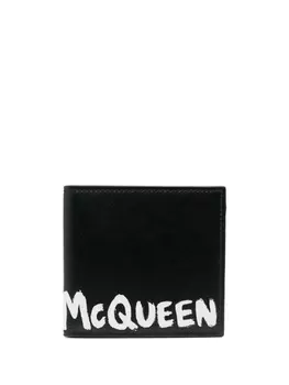 Alexander McQueen кошелек с логотипом Graffiti, черный
