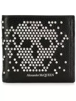 Alexander McQueen кошелек с заклепками в виде черепа, черный
