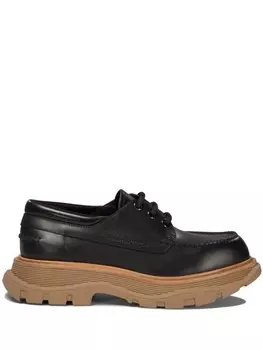 Alexander McQueen кожаные туфли на шнуровке, черный