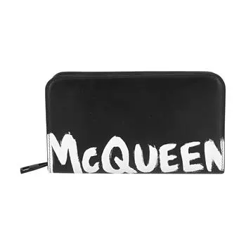 Alexander McQueen Кожаный мужской кошелек, черный
