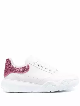 Alexander McQueen кроссовки New Court с блестками, белый