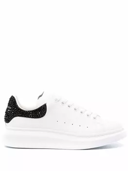 Кроссовки Alexander McQueen Oversized Crystals, белый/черный